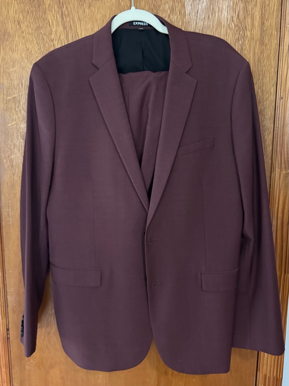 Express burgundy suit set